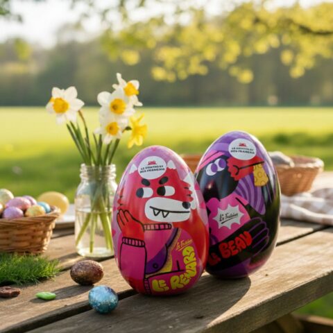 Oeuf métal "le corbeau et le renard"